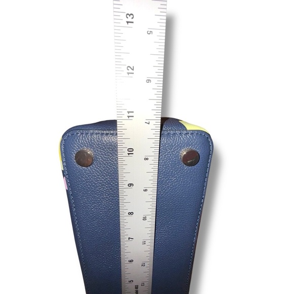 KATE SPADE Margaux Lemons Medium Satchel - Navy/ Lavendar/Yellow - Picture 16 of 16